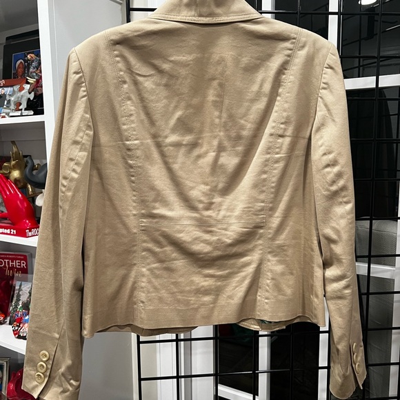 VGUC Casual Corner stretchy khaki blazer size 8 - Picture 2 of 4